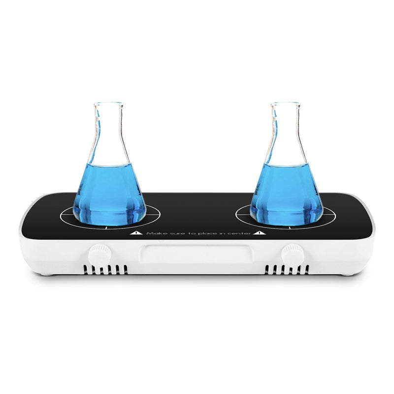 Mini Magnetic Stirrer with Stir Bar,2 Independent Working Panel Lab Mixer