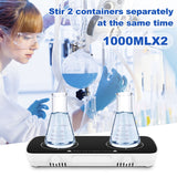 Mini Magnetic Stirrer with Stir Bar,2 Independent Working Panel Lab Mixer