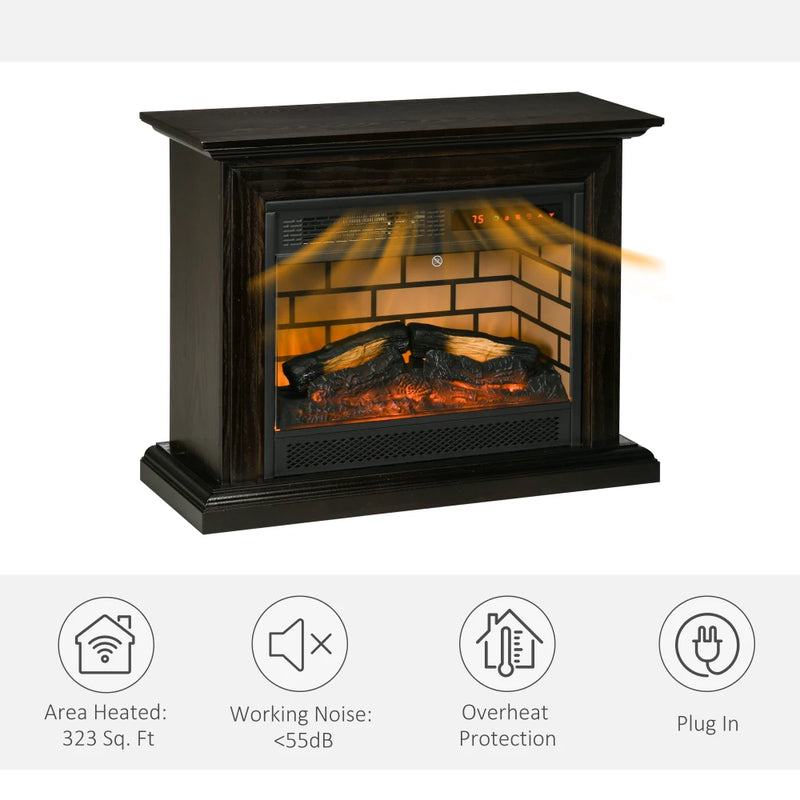 Electric Fireplace, electric heater, Fire Place Heater adjustable temperature, overheat protection, Space Saving