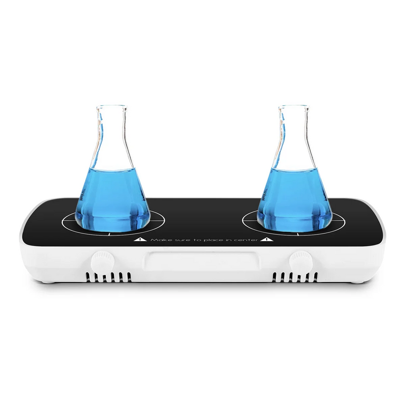 Mini Magnetic Stirrer with Stir Bar,2 Independent Working Panel Lab Mixer