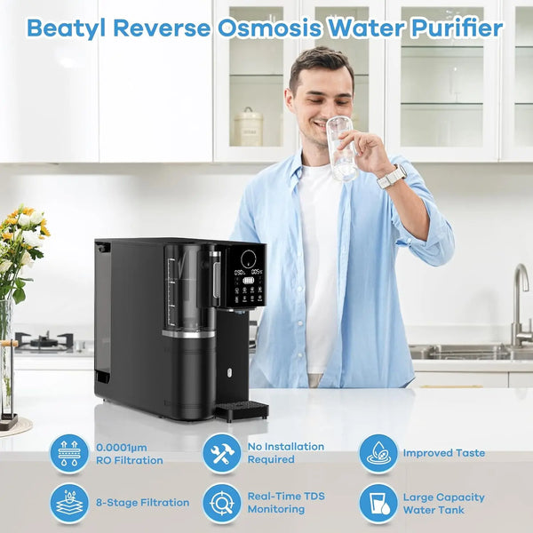 Osmosis Water Filter Countertop Portable Water Purifier for Kitchen