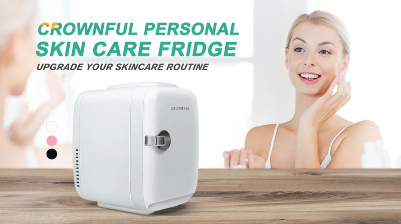 Crownful 4L Mini Fridge  Beauty Makeup Skincare Refrigerator  Heated Cooling Beauty Refrigerator Car Mini Fridge