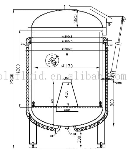 Stainless Steel Ss316 Ss304 100L Commercial Pressure Cooker/steam Electric Pressure Cooker