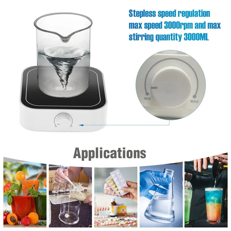 Magnetic Stir Plate With Stir Bar, Magnetic Mixer Stirrer US Plug