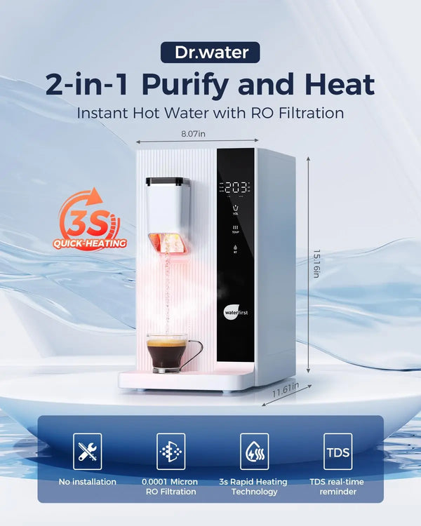 Water Filter,  Filtration System with, 5 Stage Purifier for Family