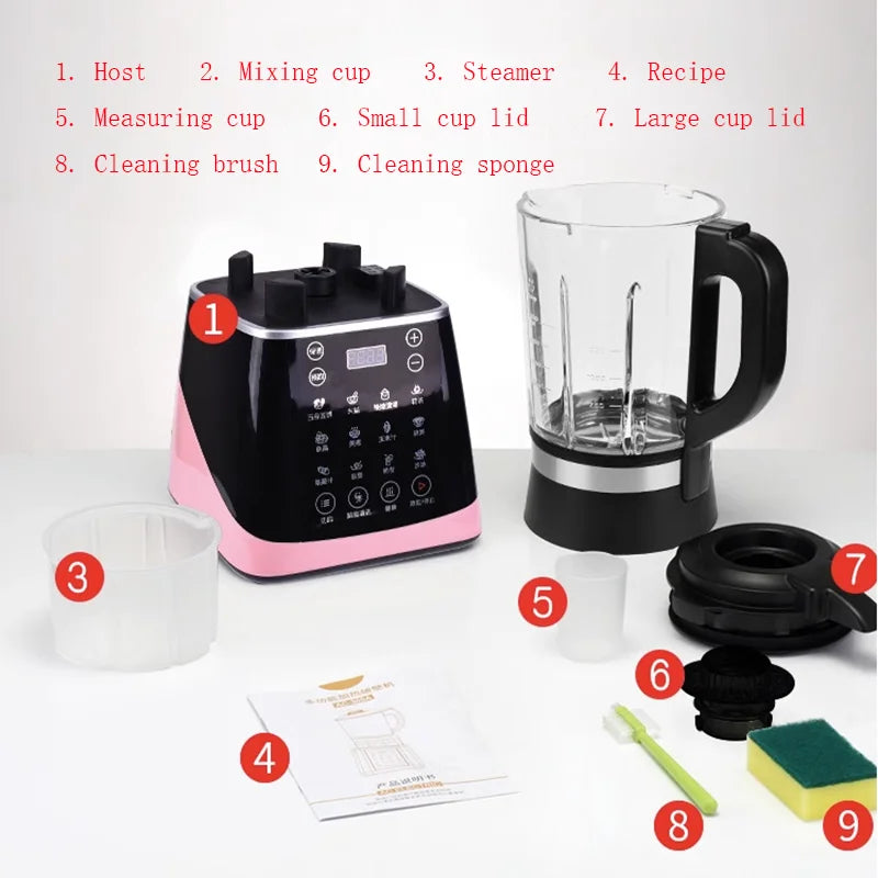 Full-automatic Heating Wall Breaker Filter Free Food Processor Food Mixer Blenders Liquidificador