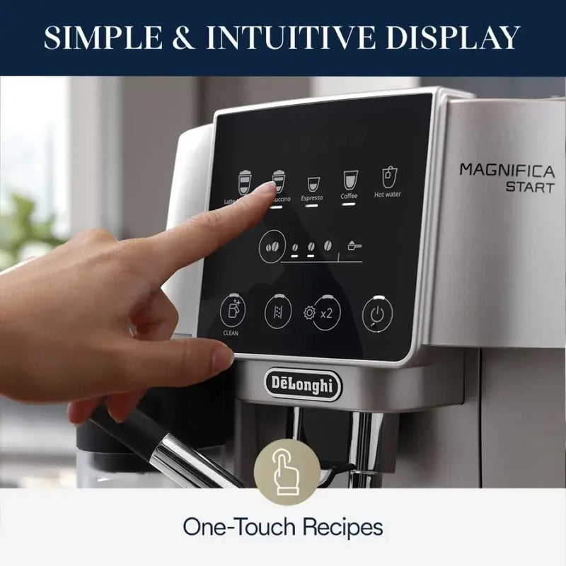 Magnifica Coffee Machine with Automatic Milk Frother, One Touch Latte, Built-in Grinder,