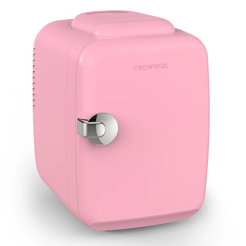 Crownful 4L Mini Fridge  Beauty Makeup Skincare Refrigerator  Heated Cooling Beauty Refrigerator Car Mini Fridge