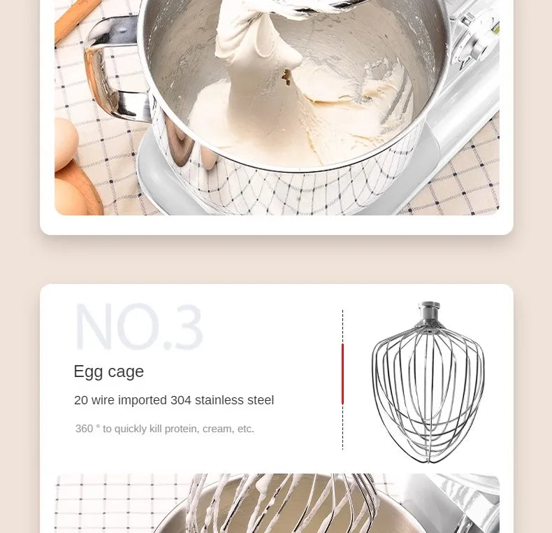 Stand Mixer Flour-Mixing Machine Kneading Noodles Commercial Cream Whipper