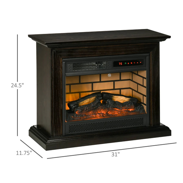 Electric Fireplace, electric heater, Fire Place Heater adjustable temperature, overheat protection, Space Saving