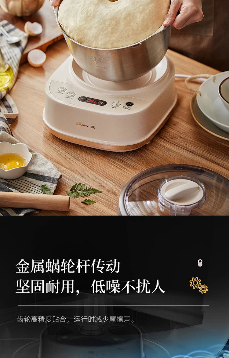 Electric Dough Mixer Household Timing Dough Kneading Machine Stand Mixer Microcomputer Control Flour Fermentation Mixer