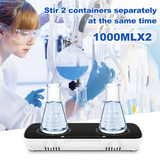 Mini Magnetic Stirrer with Stir Bar,2 Independent Working Panel Lab Mixer