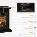 Electric Fireplace, electric heater, Fire Place Heater adjustable temperature, overheat protection, Space Saving